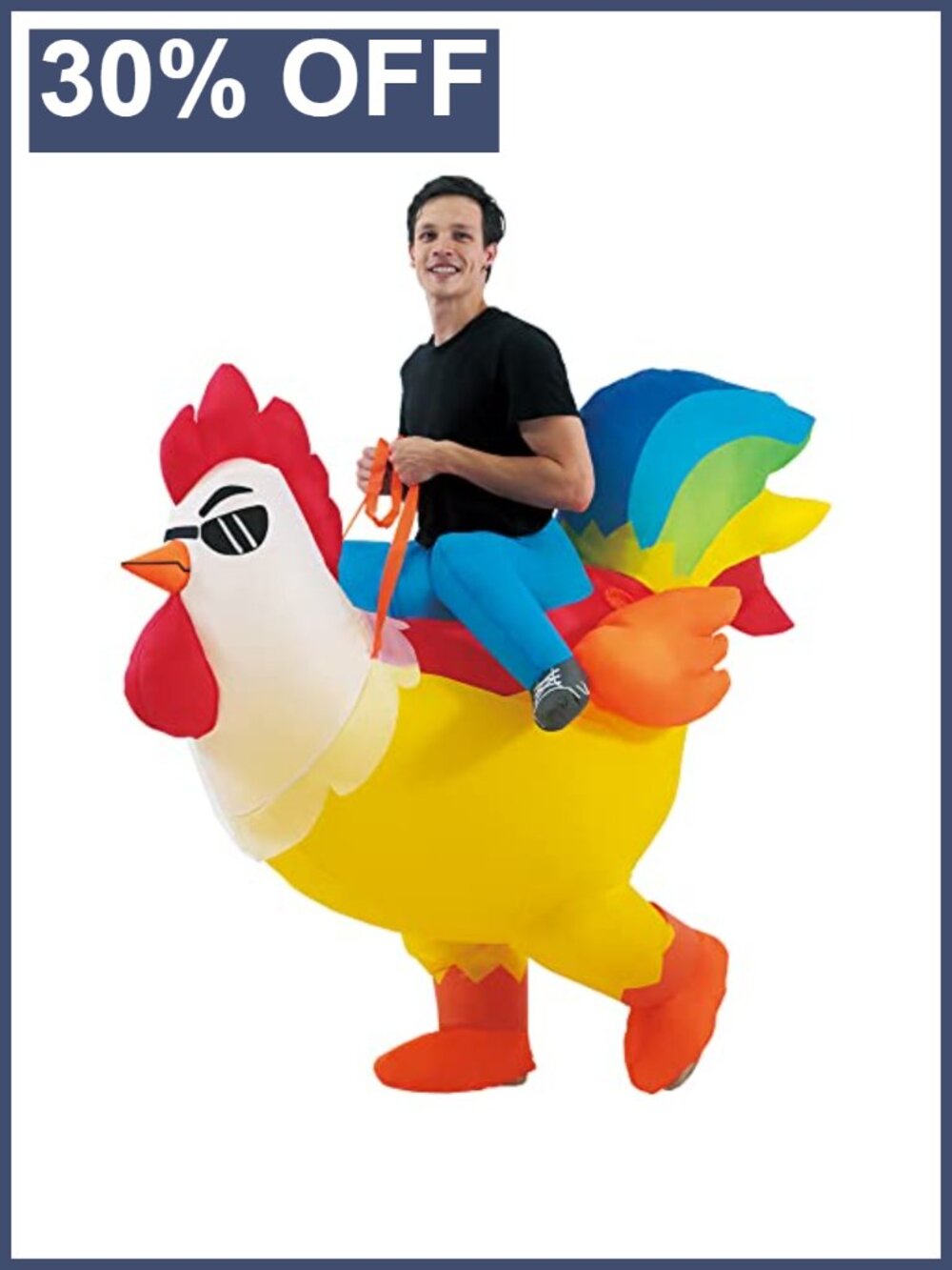 Adult Inflatable Rooster Costume Blow Up Suit Waterproof Polyester